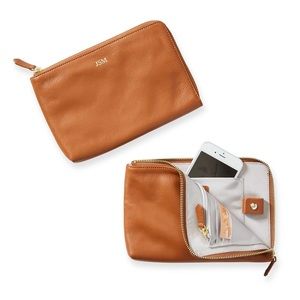 Mark & Graham Commute Zipper Pouch, Foil Debossed